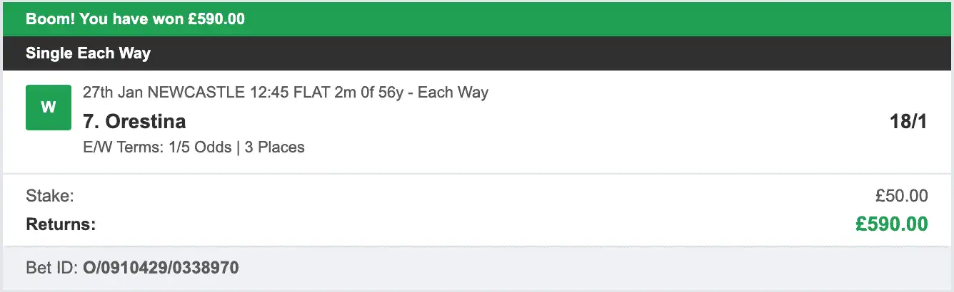 Each Way Money - Winner - 2026-01-27